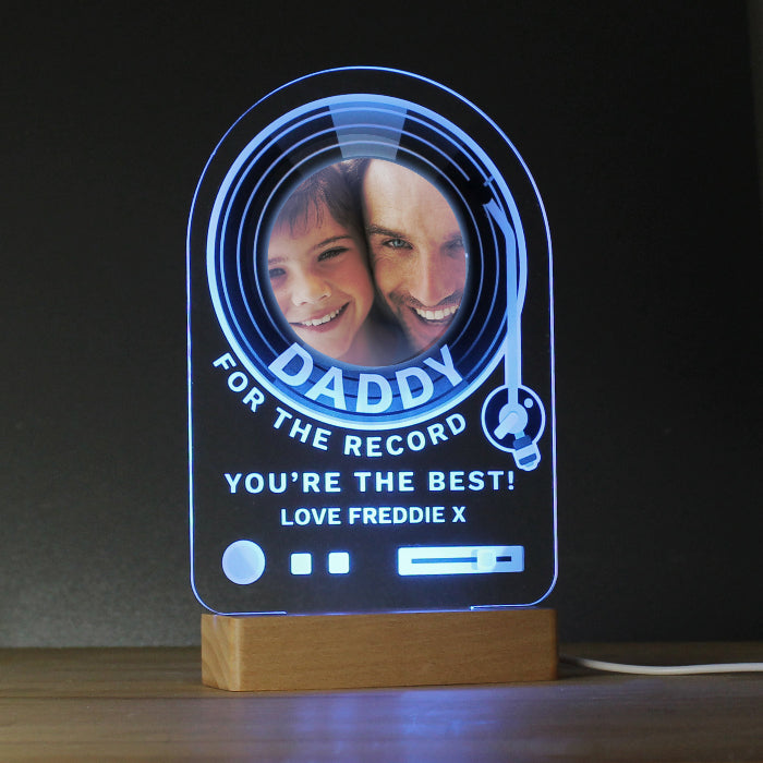 Personalised For The Record You’re The Best Photo Upload LED Light