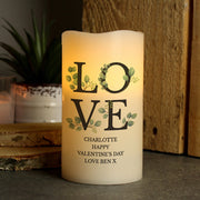 Personalised LOVE Wedding Day LED Candle