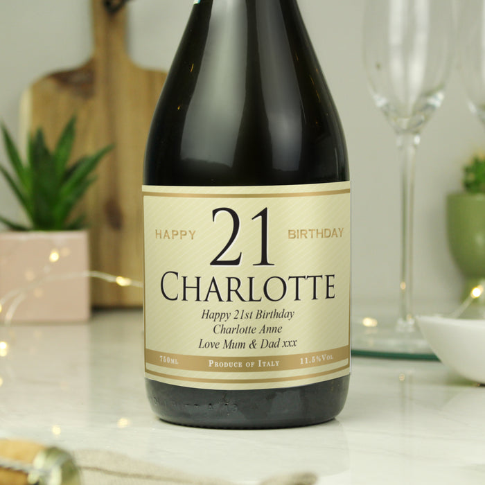 Personalised Birthday Prosecco Bottle