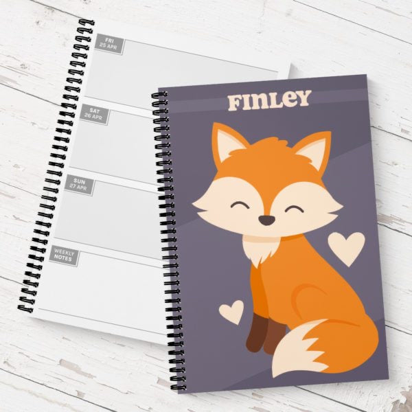 Personalised Fox 2024 Diary
