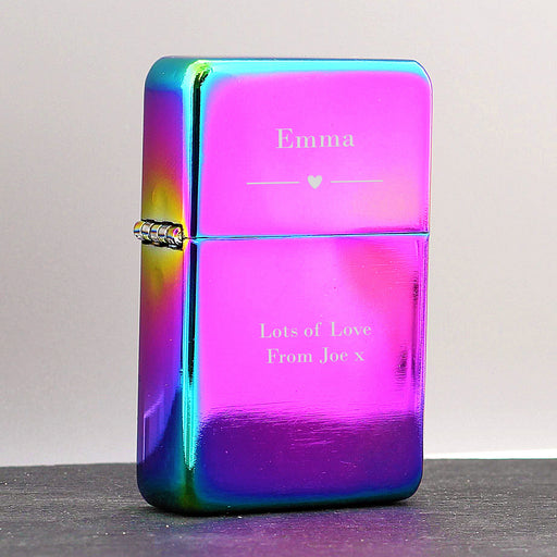Personalised Heart Rainbow Lighter