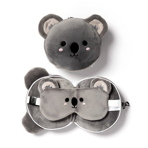 Relaxeazzz Plush Koala Travel Pillow & Eye Mask Set