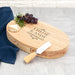 Personalised Couples Oval Cheese Board Set - Gift For Couples