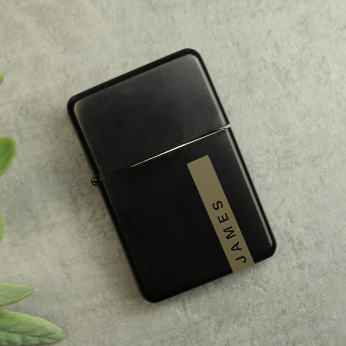 Personalised Black Lighter With Name 