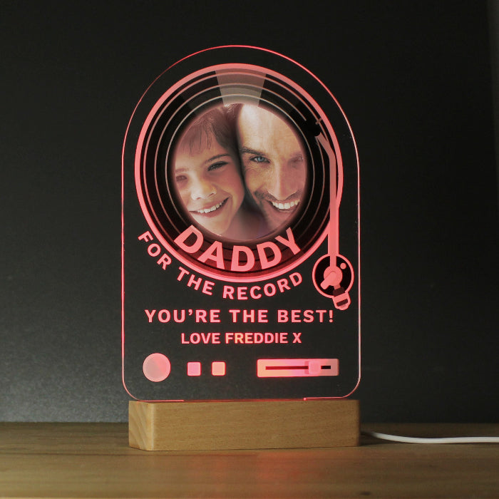 Personalised For The Record You’re The Best Photo Upload LED Light