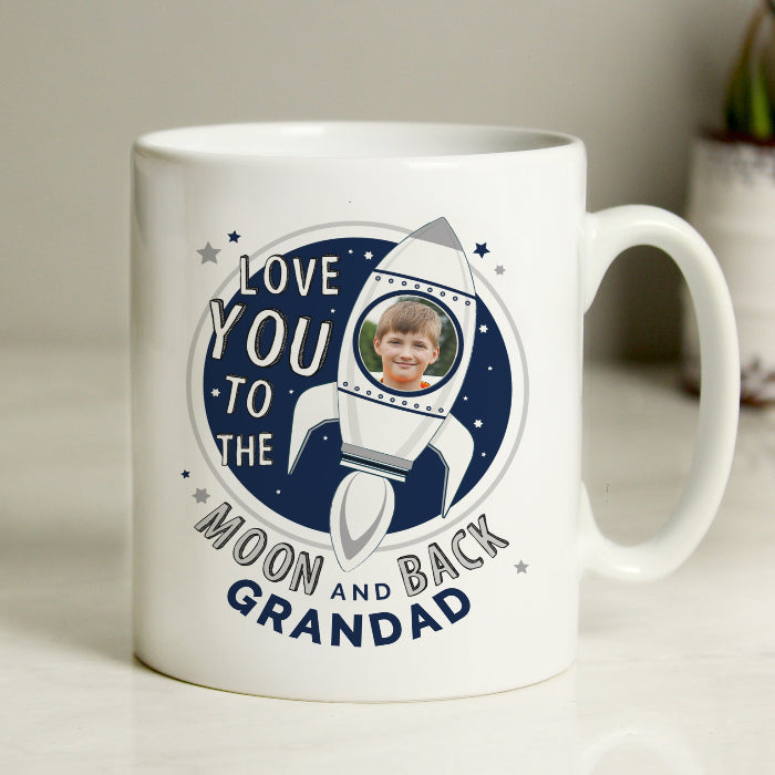 Personalised Love You To The Moon & Back Photo Upload Mug