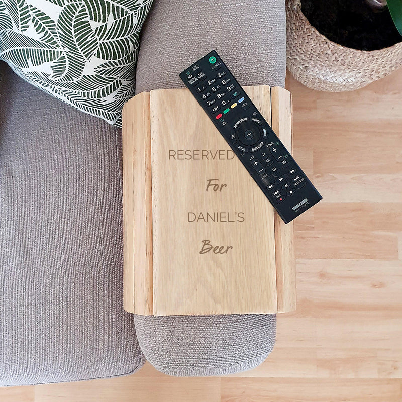 Personalised Free Text Wooden Sofa Tray