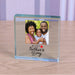 Happy Father’s Day Gift Glass Photo Upload Keepsake Block