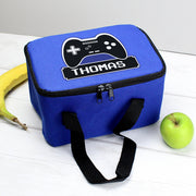 Personalised Gaming Blue Lunch Bag - Back To School