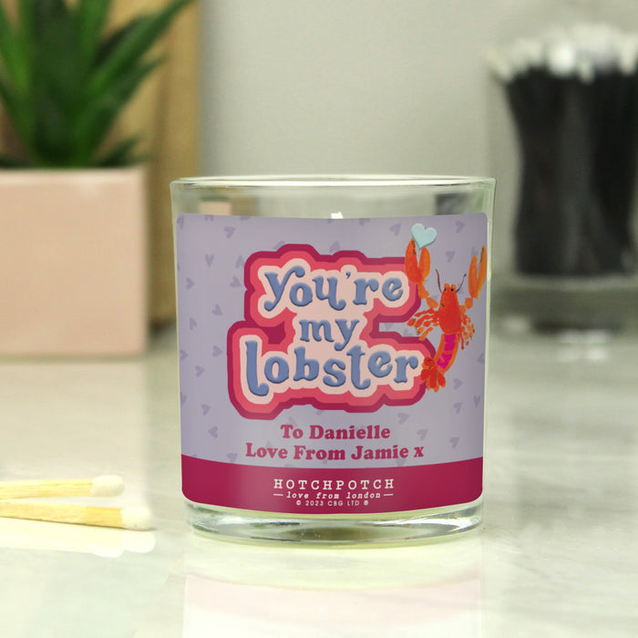 Personalised Youre My Lobster Scented Candle Jar