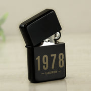 Personalised Birthday Black Lighter