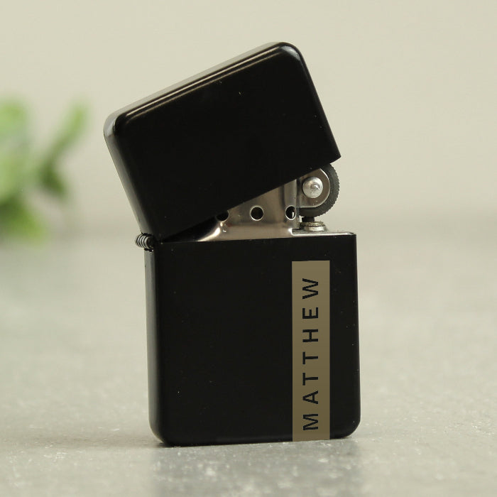 Personalised Black Lighter With Name 