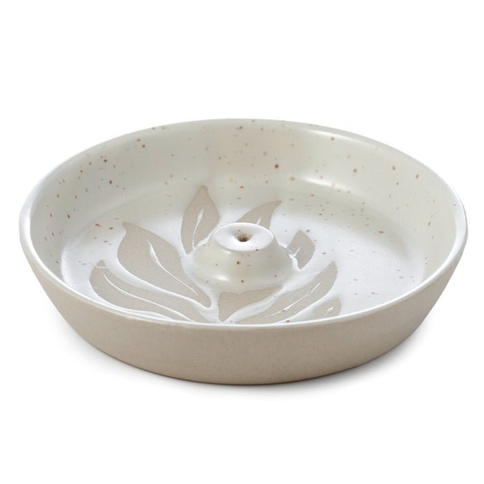 Florens Hesperantha Cream Stoneware Ashcatcher Incense Sticks Burner