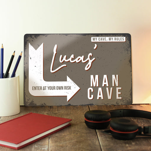 Personalised Man Cave Metal Sign - Gift For Dad - Grandad