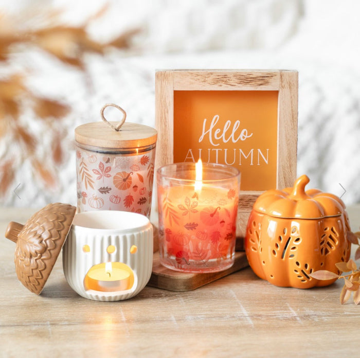 Autumn Decor Autumn Leaves Cinnamon & Orange Candle