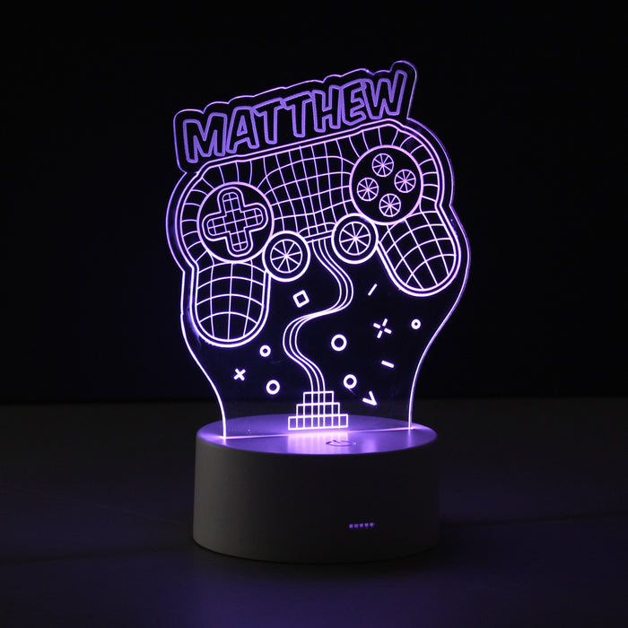 Personalised Name Gaming LED Colour Changing Light