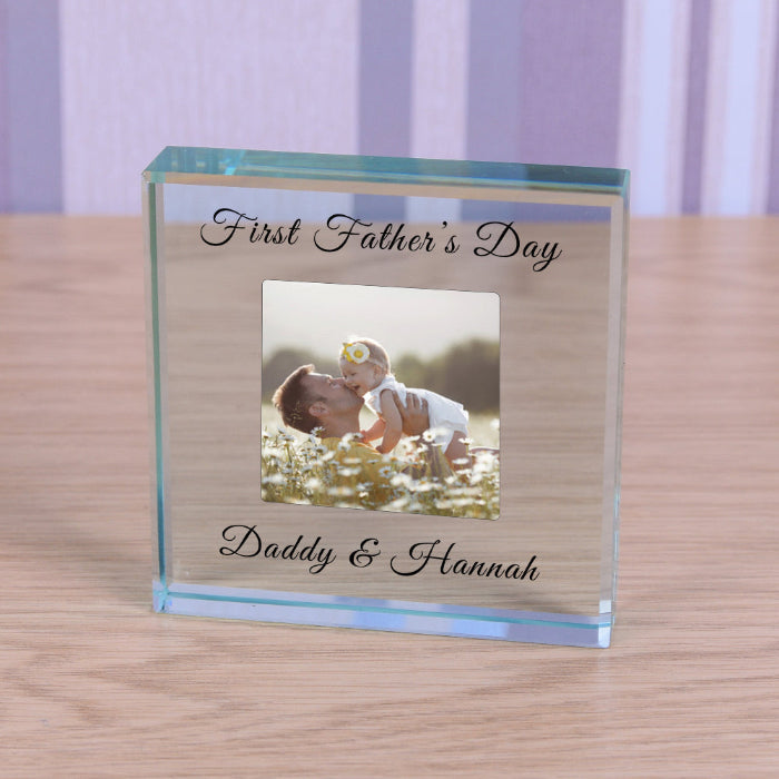 First Father’s Day Photo Gift Plaque - Daddy &