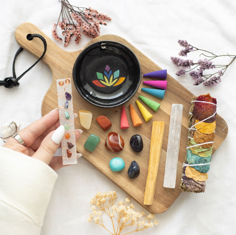 Sacred Chakra Deluxe Healing and Wellness Kit Gift Set