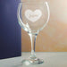 Engraved Gin Balloon Cocktail Glass with Name in Heart Design, Personalise with Any Name Image 4