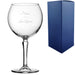 Engraved Hudson Gin Balloon Cocktail Glass with The Gin Queen Design, Personalise with Any Name Image 1