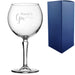 Engraved Hudson Gin Balloon Cocktail Glass with Name's Gin Design, Personalise with Any Name Image 2