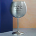 Engraved Metal Gin Balloon Glass with You're the Gin to My Tonic Design, Personalise with Any Message Image 4