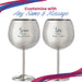 Engraved Metal Gin Balloon Glass with Flourish Design, Personalise with Any Name and Message Image 5