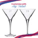 Engraved Allegro Martini Cocktail Glass with Initials Design, Personalise with Any Name Image 5
