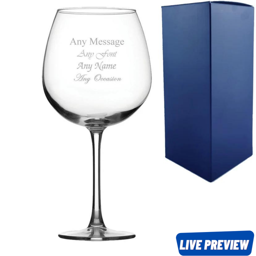 Engraved Enoteca Large Gin Glass 26.5oz