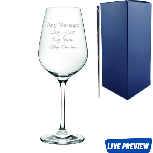 Engraved 15oz Invitation Wine Glass with Gift Box