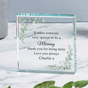 Personalised Someone Special Crystal Glass Block