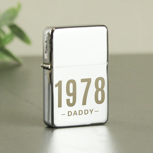 Personalised Birthday Silver Lighter