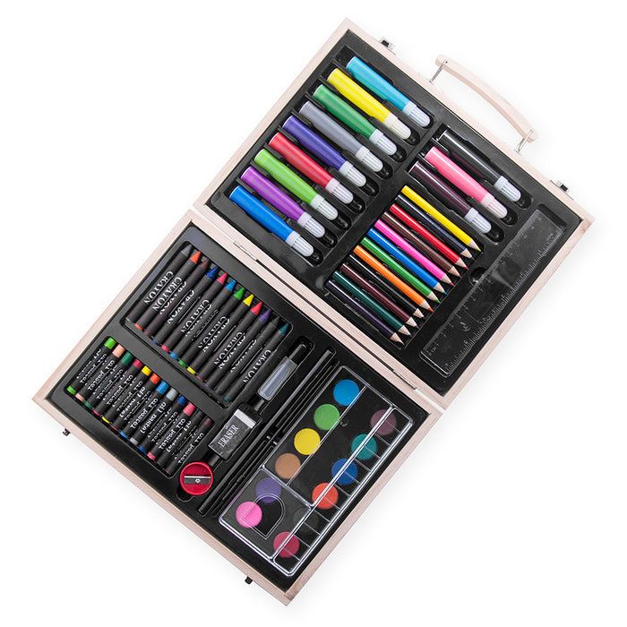 Coloruing Box Personalised Wooden Art Colouring Box Set - Unicorn