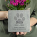 Personalised Pet Paw Print Concrete Pot, Dog Memorial, Cat Memorial