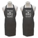 Personalised Black Adult Apron – BBQ King or Queen