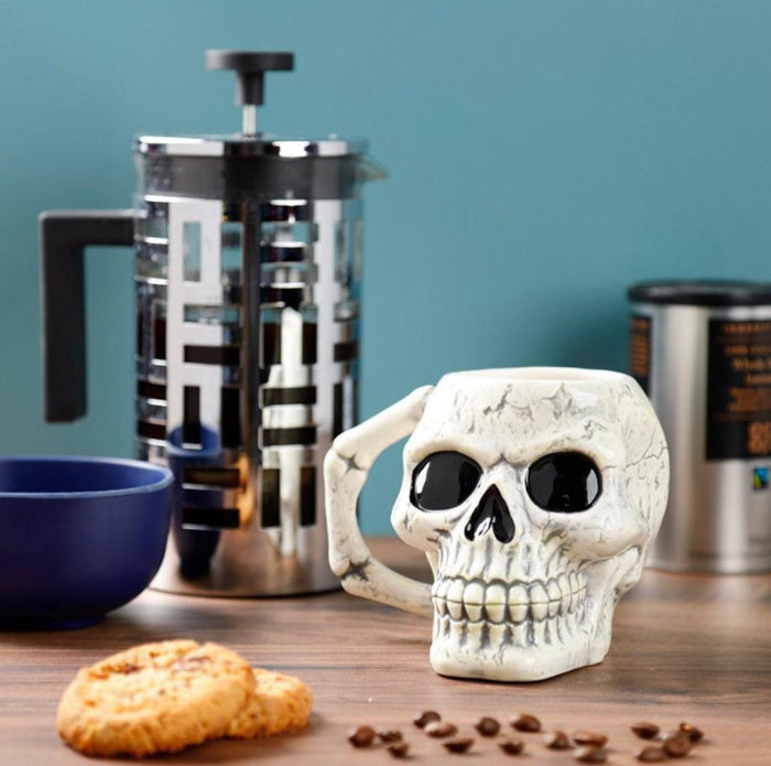 Skull Head Ceramic Shaped Tea Coffee Mug