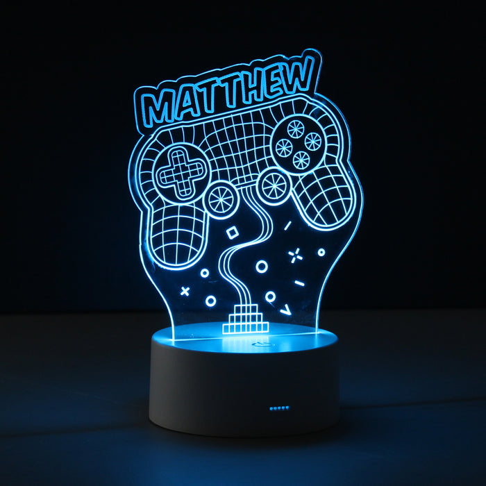 Personalised Name Gaming LED Colour Changing Light