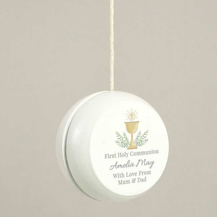Personalised First Holy Communion Wooden Yoyo