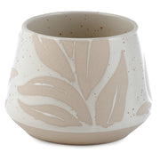 Florens Hesperantha Cream Glaze Relief Indoor Planter/Small Plant Pot