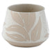 Florens Hesperantha Cream Glaze Relief Indoor Planter/Small Plant Pot