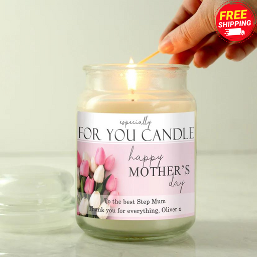 Personalised Mothers Day Large Scented Jar Candle