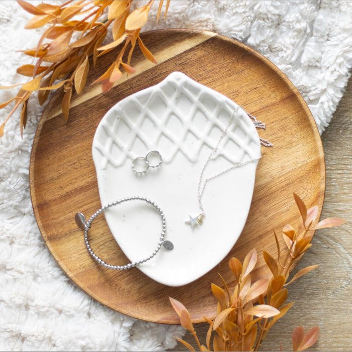 Autumn Decor Acorn Trinket Dish
