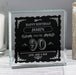 Personalised 90th Birthday Vintage Crystal Glass Block