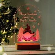 Personalised Gonk Wooden Based LED Christmas Light