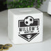 Personalised Football Ceramic Square Money Box
