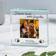 Bespoke Dog Memorial Glass Photo Gift - Always In Our Hearts