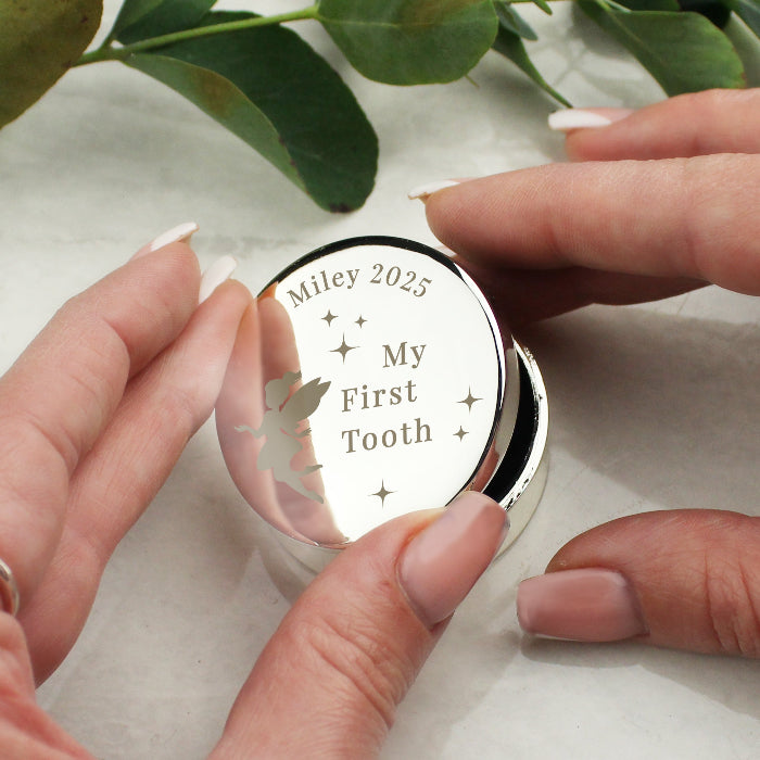 Engraved Fairy Princess First Tooth Trinket Box