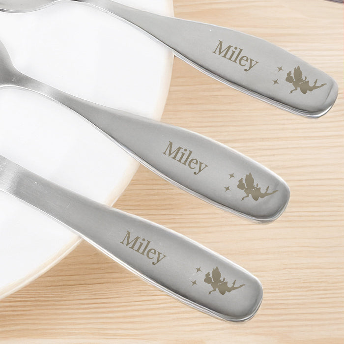 Engraved Fairy Princess 3 Piece Cutlery Set