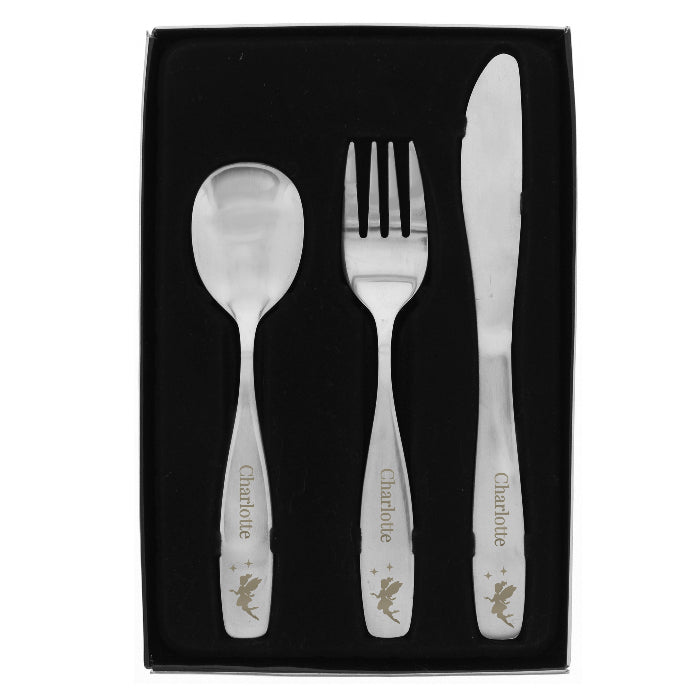 Engraved Fairy Princess 3 Piece Cutlery Set