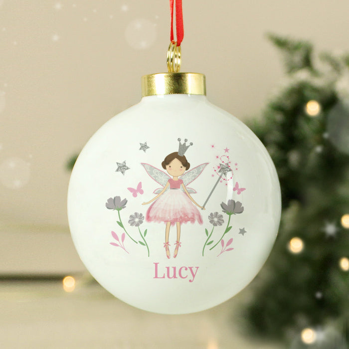Personalised Fairy Princess Christmas Bauble